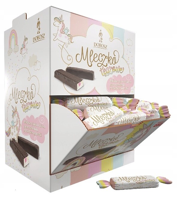 Dobosz Duhové Mléko Ovocno-kakaová pěna v čokoládě s želé 2KG