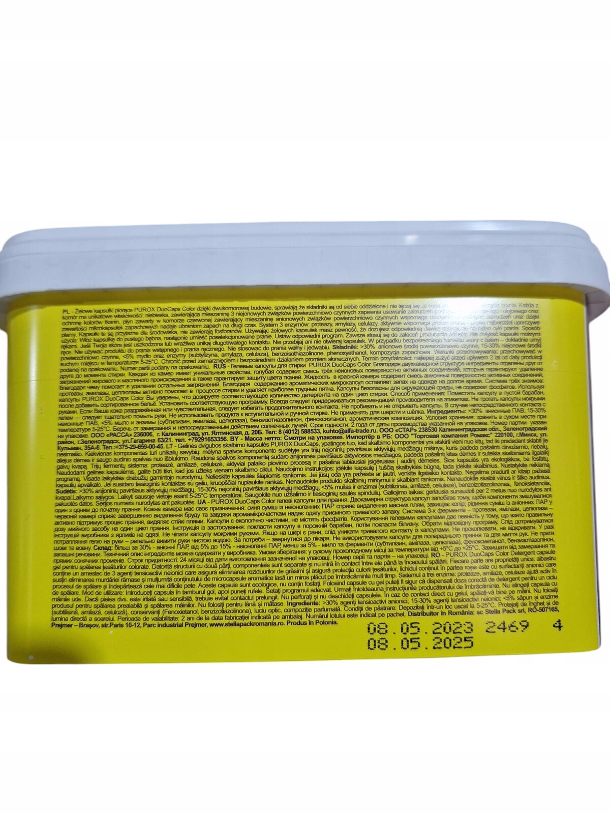 Kapsle na praní Purox Color 20 kusů Clovin