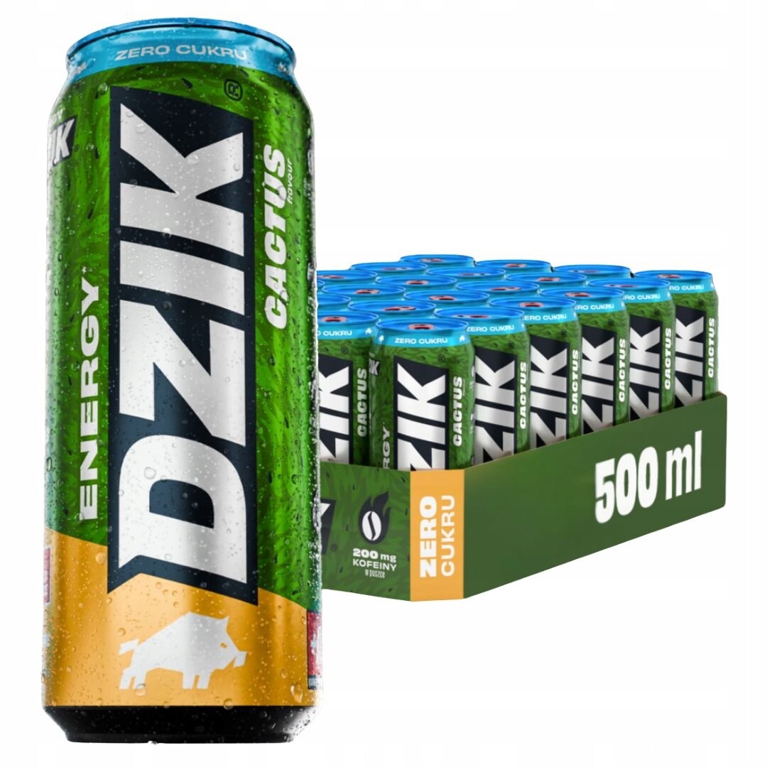 Wk Dzik Energy 500 ml Cactus kaktus bez cukru energetický nápoj kofein