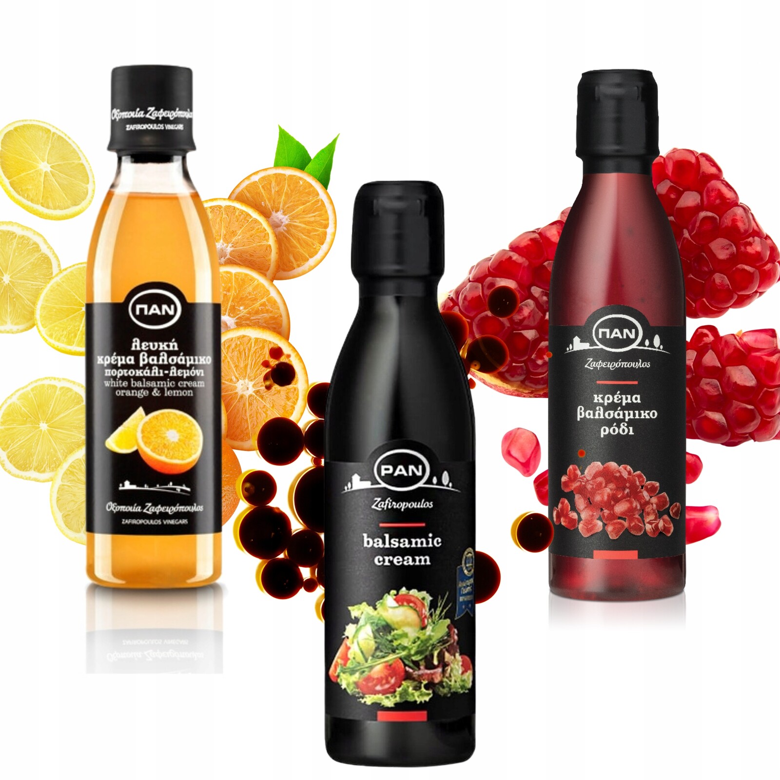 Balzamikový Krém Řecký Pan 3x 250ml Příchutě Set