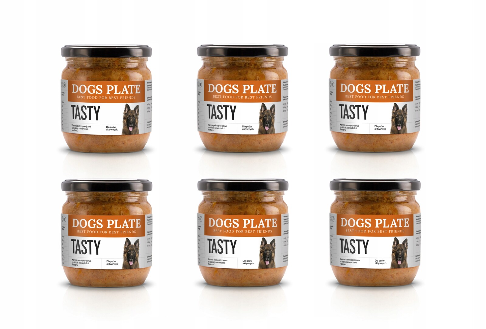 Dogs Plate Tasty – krmivo z vepřové šunky 6x360 g