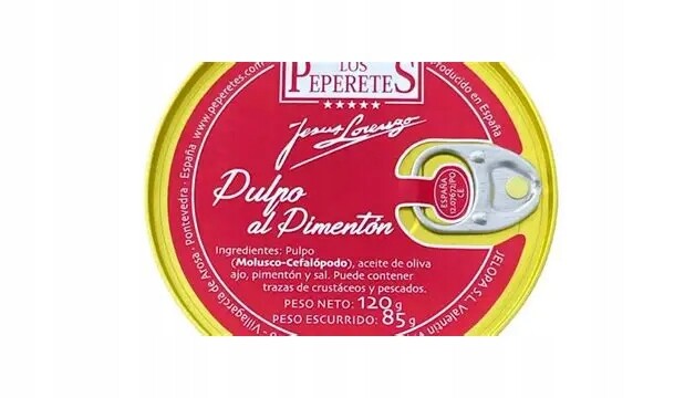 Chobotnice v olivově paprikovém nálevu Pulpo Al Pimenton Los Peperetes 120 g