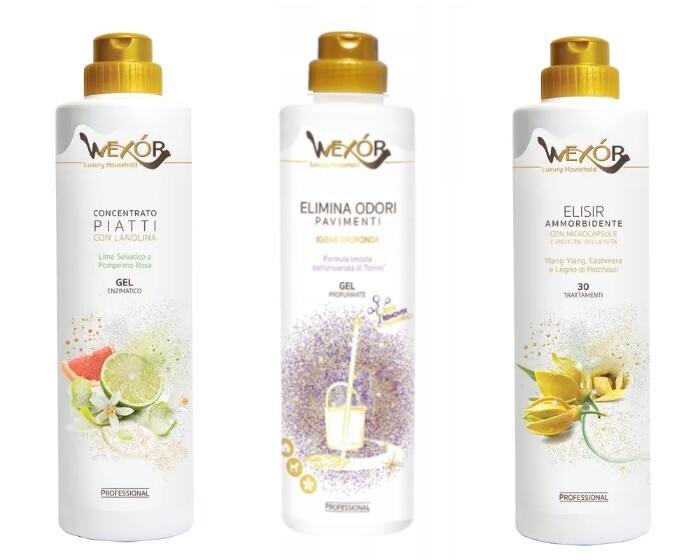 Sada domácí chemie Wexor – Tekutina na podlahy, nádobí, oplachování tkanin