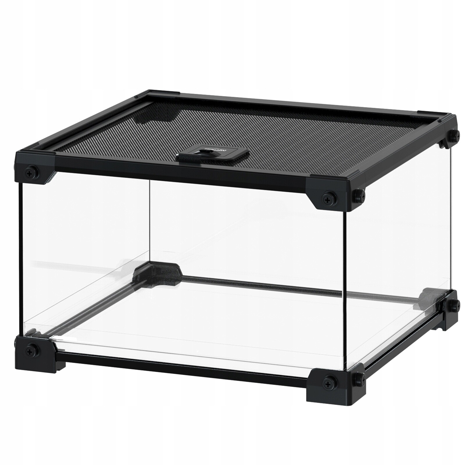 Skleněné Terárium 30X30X20 CM Se Síťkou, Okénko Pro Krmení, Voděodolné