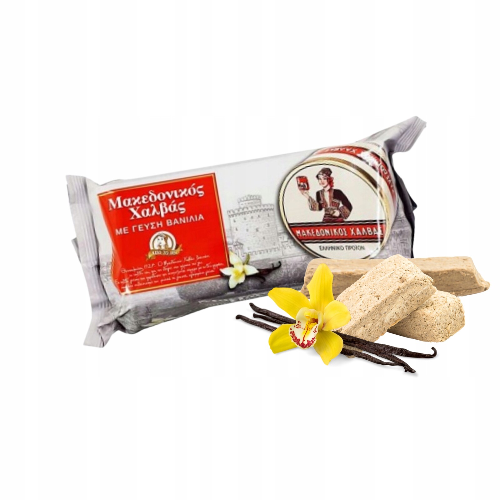 Řecká originální chalva vanilka Makedonikos 800g