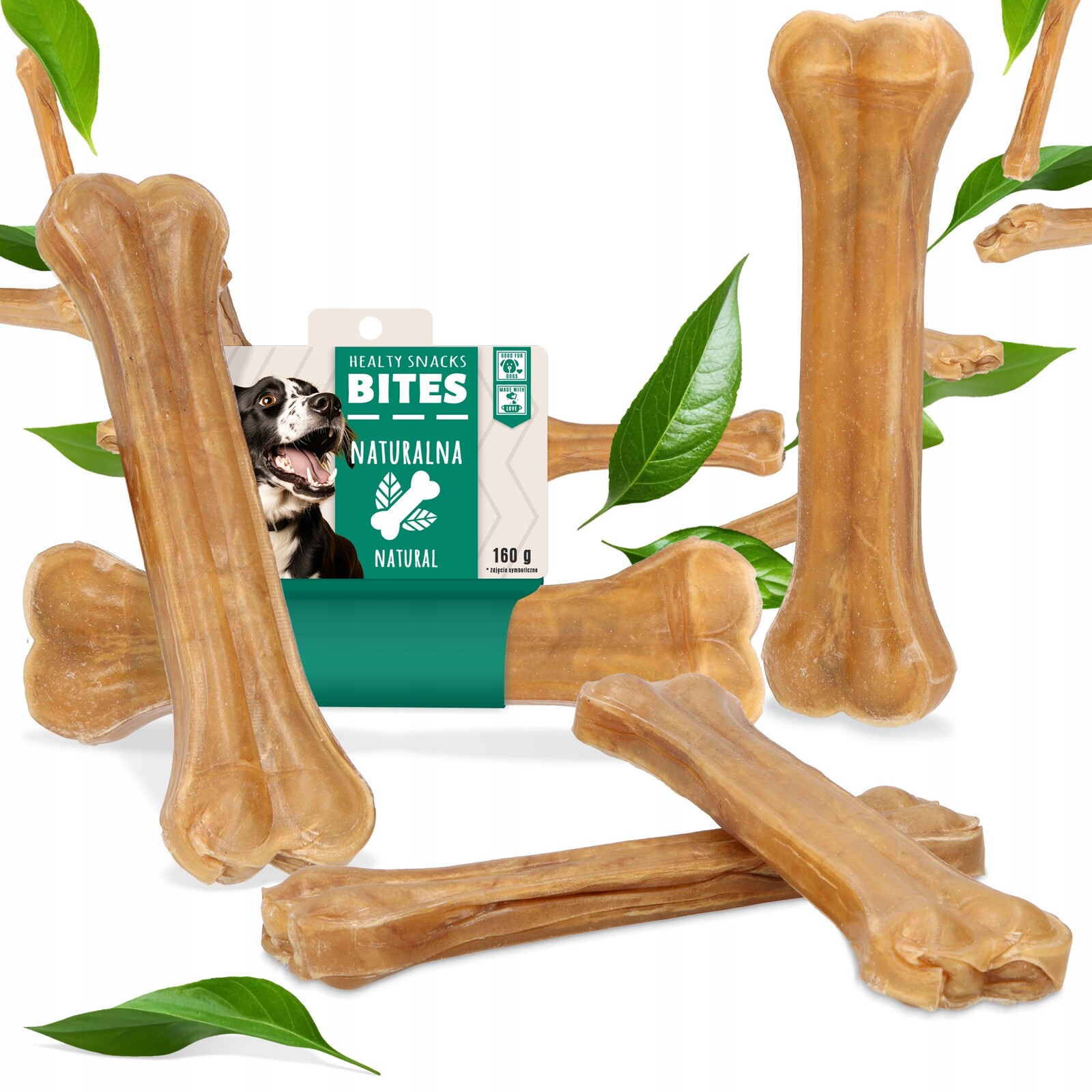 5x Kost Psa Lisovaná Přírodní 20 cm Kousátko Pochoutky Hovězí Xq