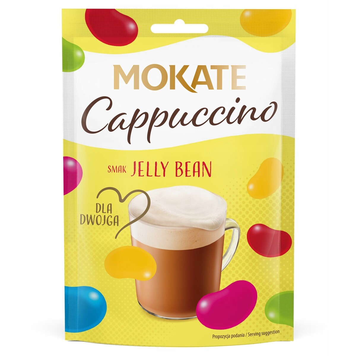 17X Kávový nápoj Káva Cappuccino Ovocné fazole Jelly Bean Mokate 40 g