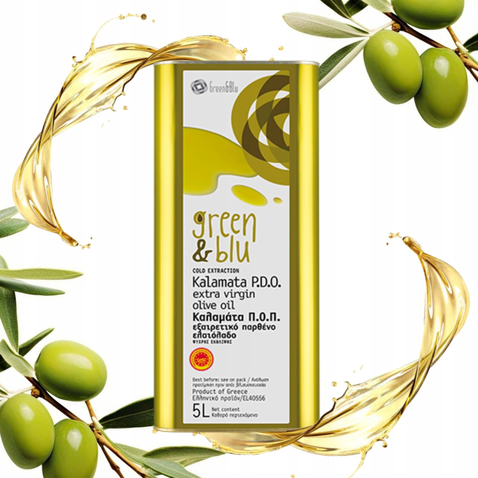 Extra panenský olivový olej Kalamata 5 l z prvního lisování Green&blu