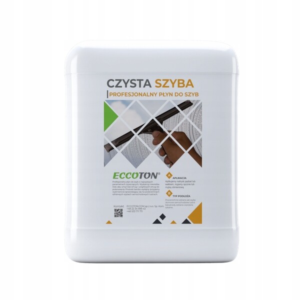 Mytí skel Zrcadel skleněných fasád produktem Čisté sklo Zásoba 20L