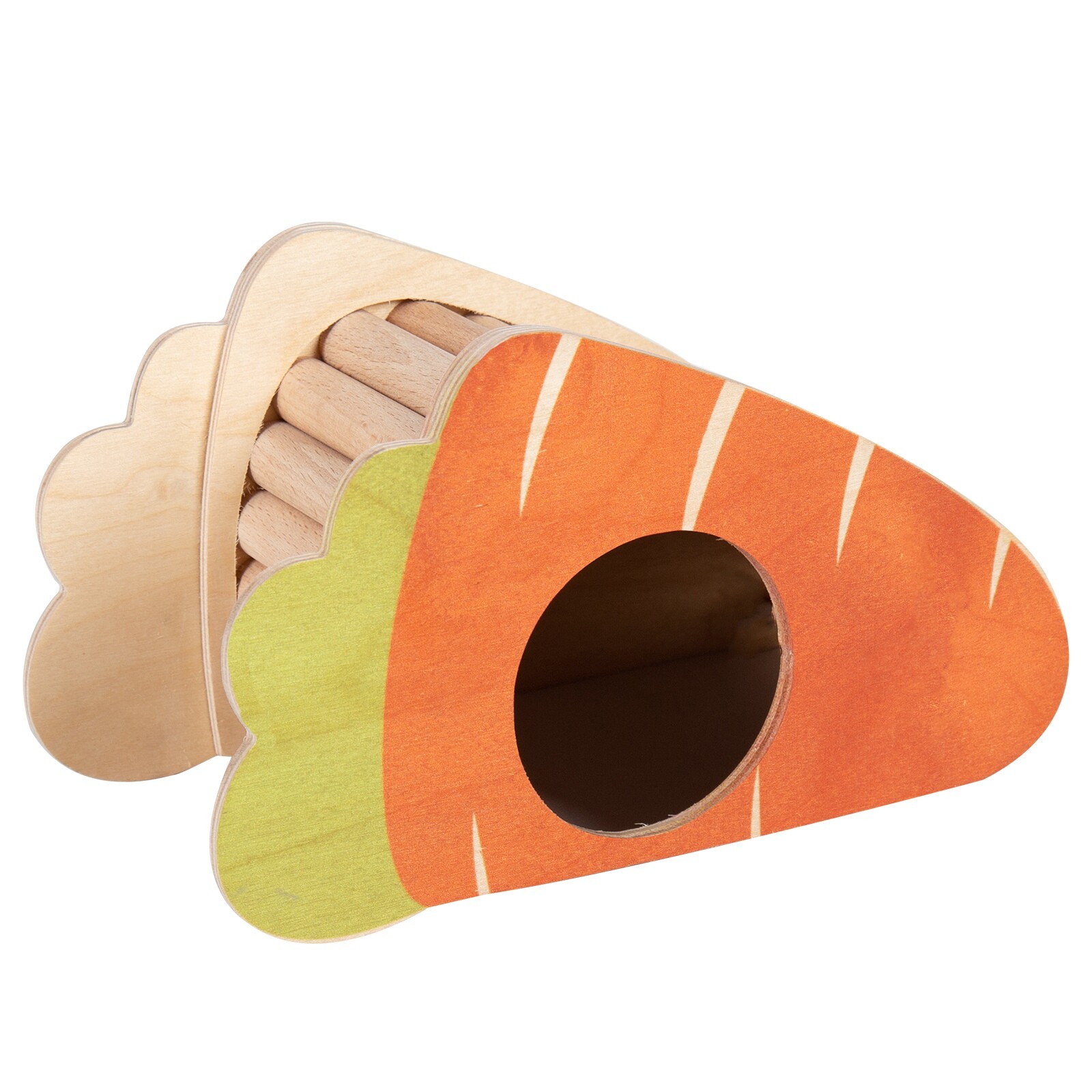 Dřevěný Horolezecký Domeček Pro Hlodavce Křečka Myši Krysa Mrkev 26X1
