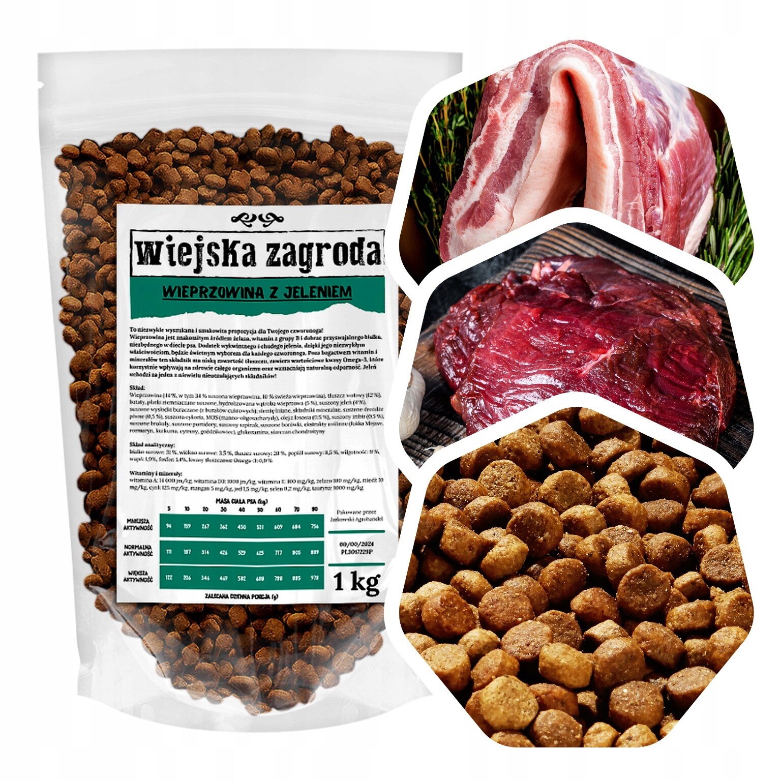 Suché krmivo Malé Plemena Bez Obilovin Dospělí Psi vepřové s jelenem 1kg