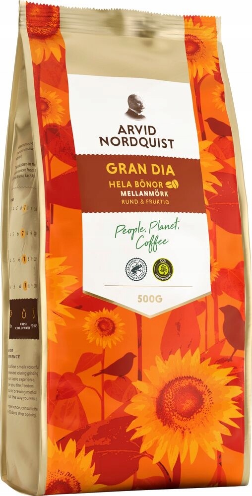 Káva Zrnková Arabica Arvid Nordquist Gran Dia 500 g