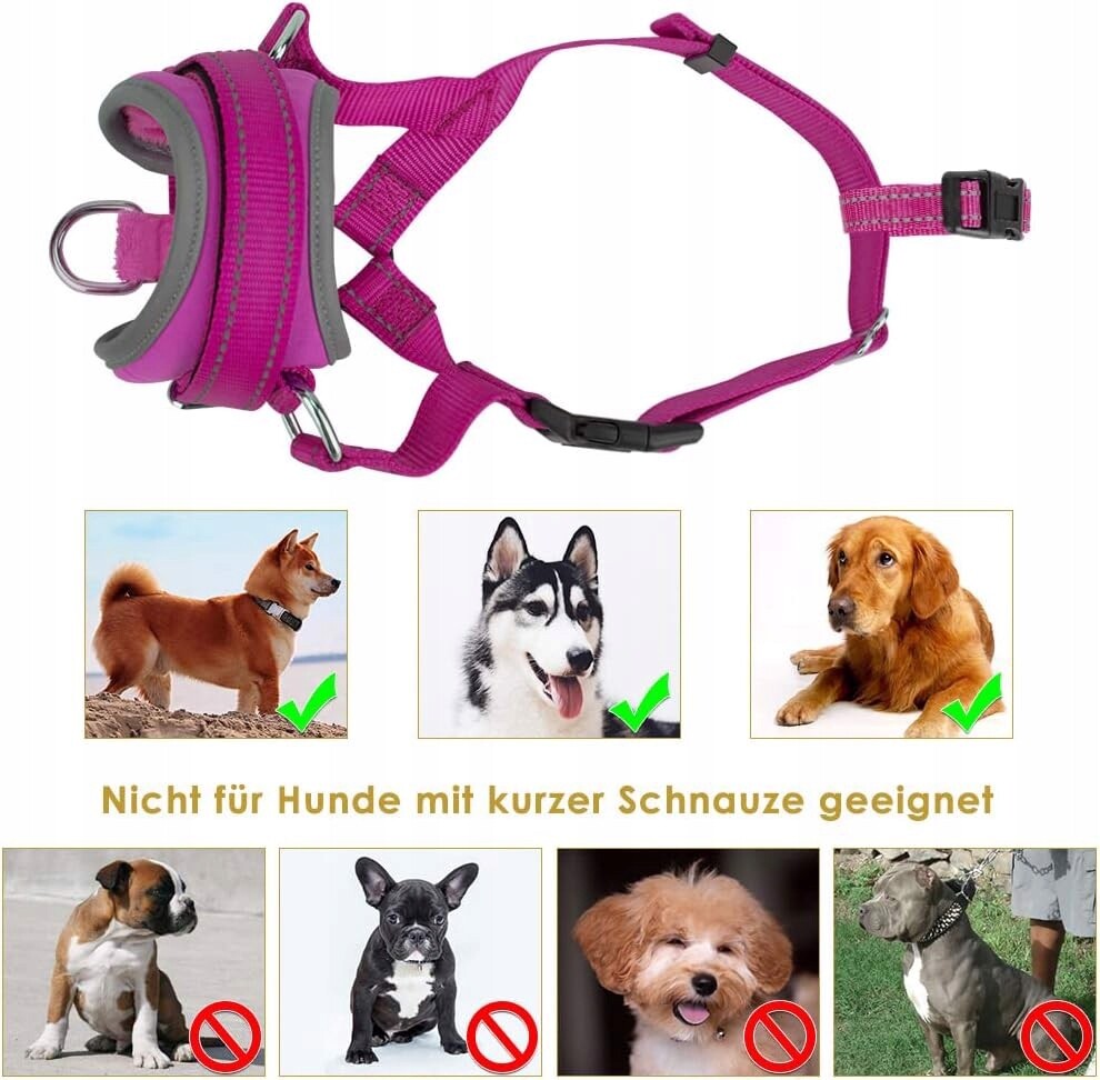 Regulovatelný látkový náhubek pro psy L