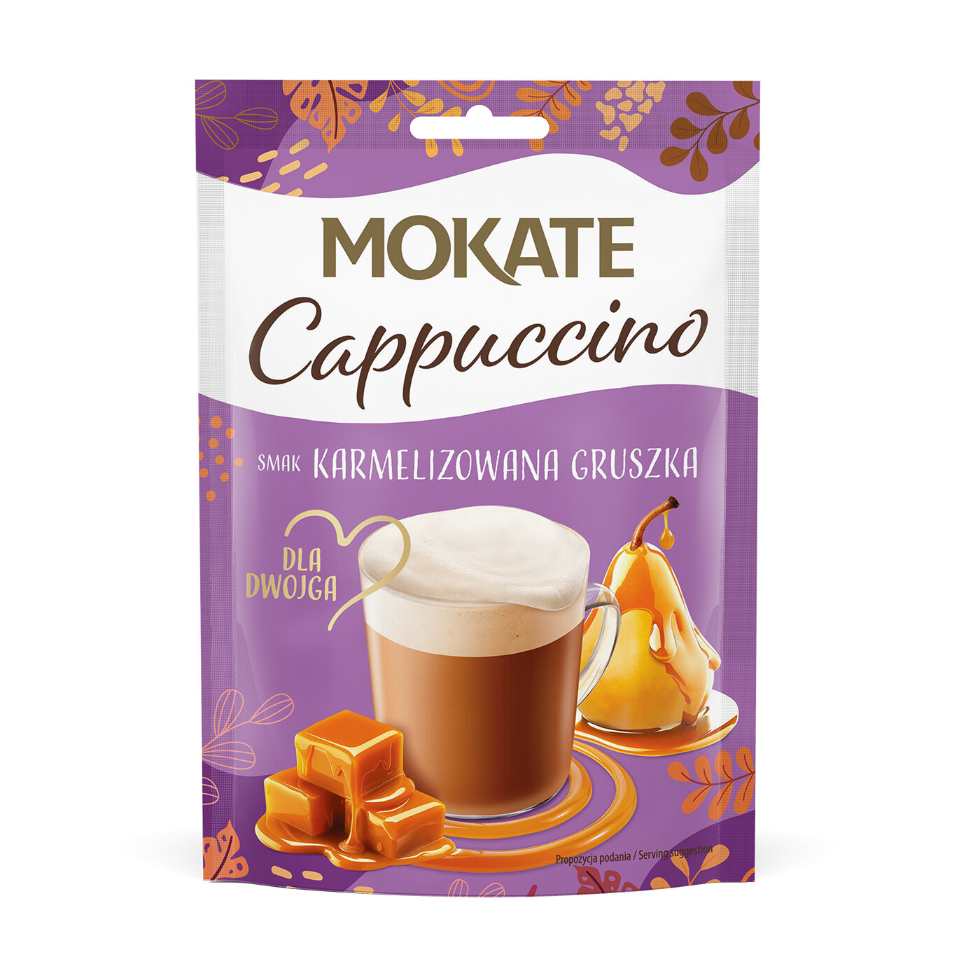 17X Kávový nápoj Káva Cappuccino Karamelizovaná Hruška Pěna Mokate 40 g