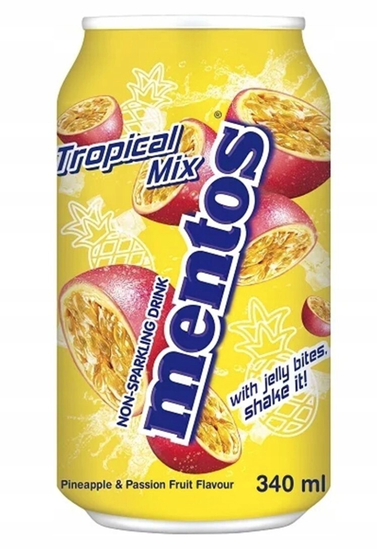 Sycený nápoj Mentos Tropical Mix 340 mlx24 ks