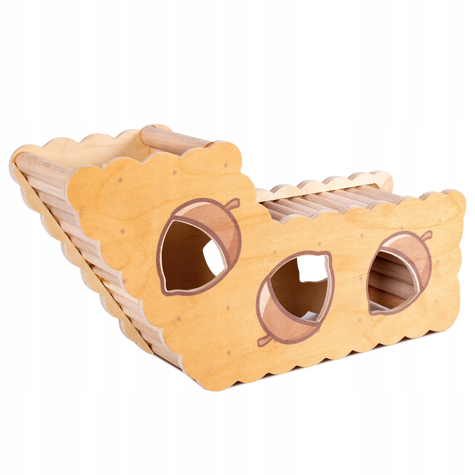 Dřevěný Domeček Tunel Lezení Pro Hlodavce Křečka Myši Krysy 36X10X19