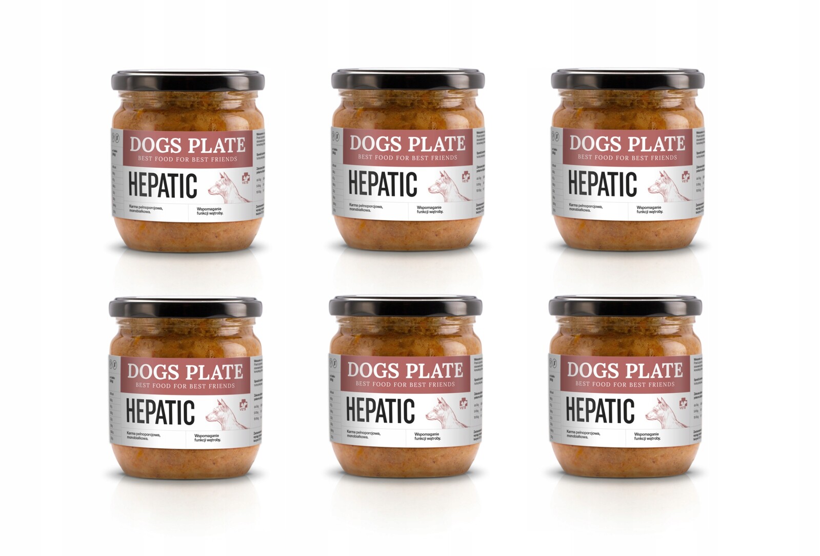 Dogs Plate Vet Hepatic – na onemocnění jater 6x360 g