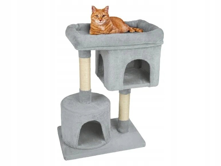 Škrabadlo Pro Kočky se 2 domečky Pelíšek Stabilní Široké