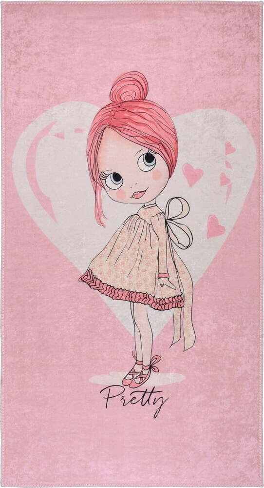 Růžový pratelný dětský koberec 100x160 cm Pretty Girl – Vitaus