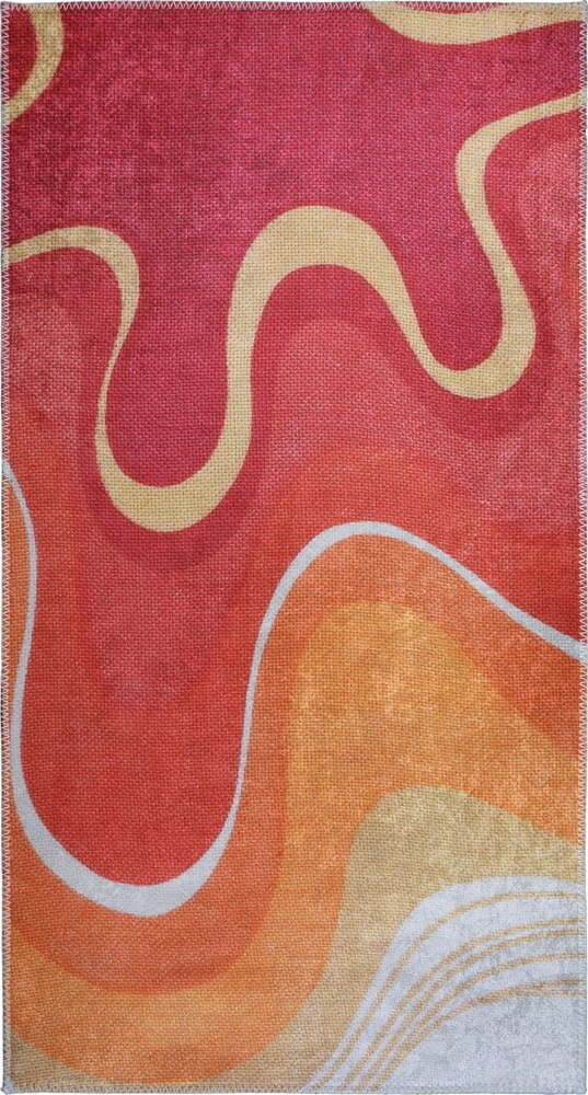 Červený/oranžový pratelný koberec 80x150 cm Colors of Joy – Vitaus