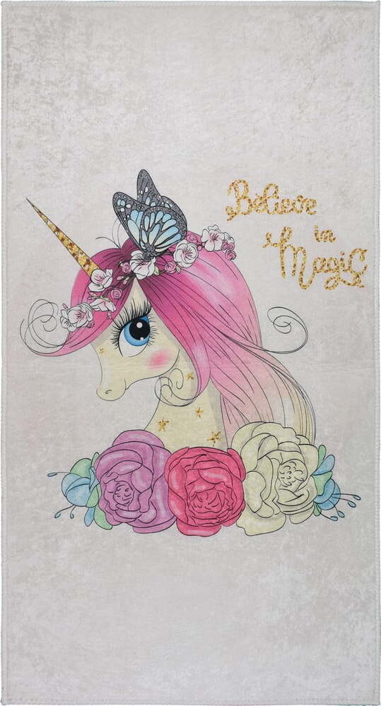 Slonovinový pratelný dětský koberec 80x120 cm Cute Unicorn – Vitaus