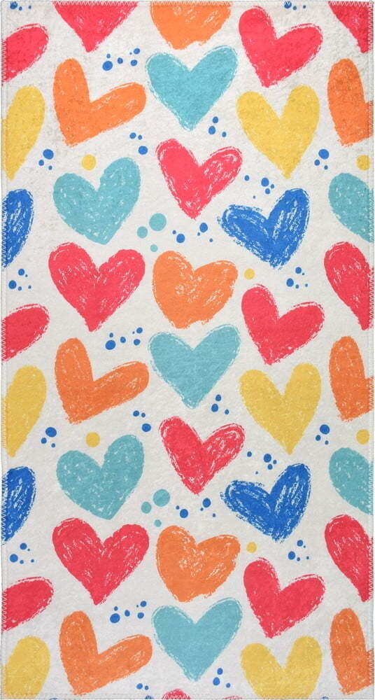 Pratelný dětský koberec 100x160 cm Hearts of Love – Vitaus