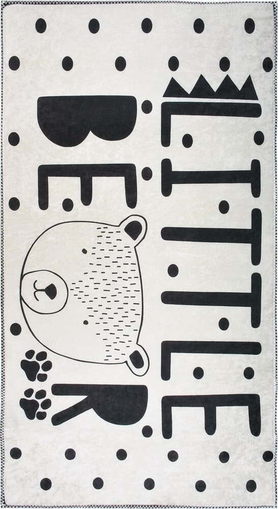 Černobílý pratelný dětský koberec 160x230 cm Little Bear – Vitaus