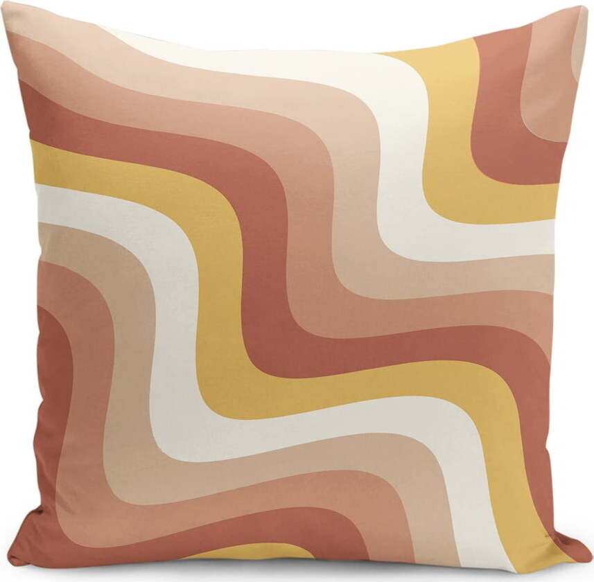 Povlak na polštář 43x43 cm Creamy Strawberry Swirl – Mila Home