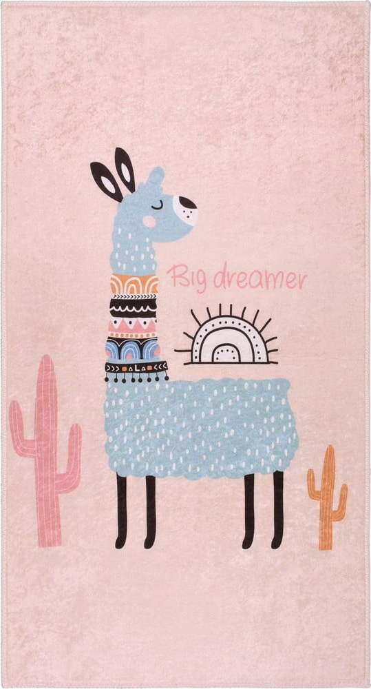 Růžový pratelný dětský koberec 120x180 cm Big Dreamer Camel – Vitaus