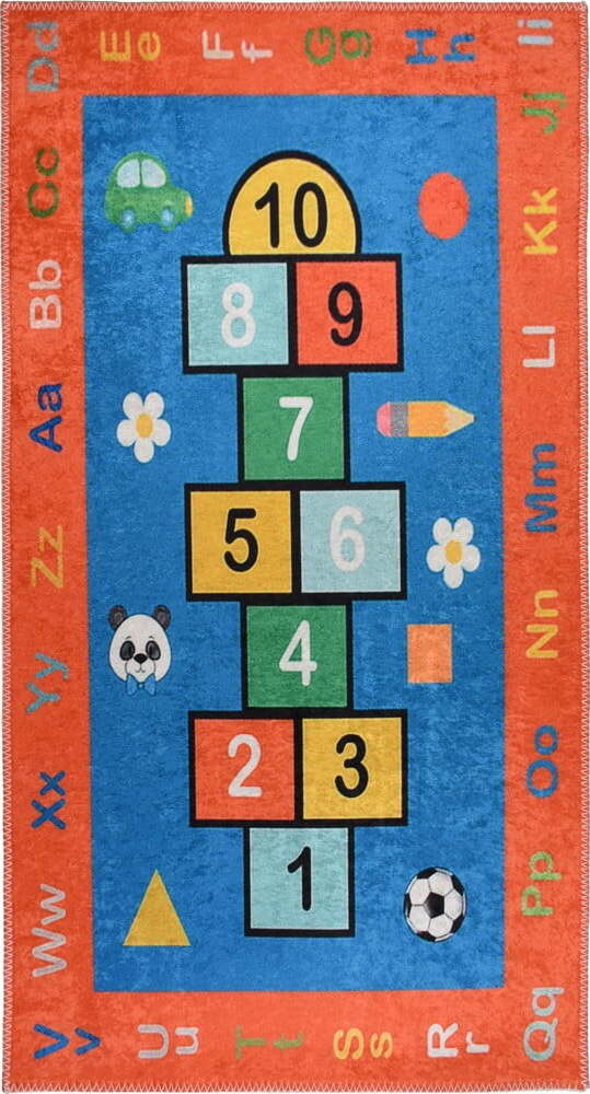 Oranžový pratelný dětský hrací koberec 80x120 cm Hopscotch Orange – Vitaus