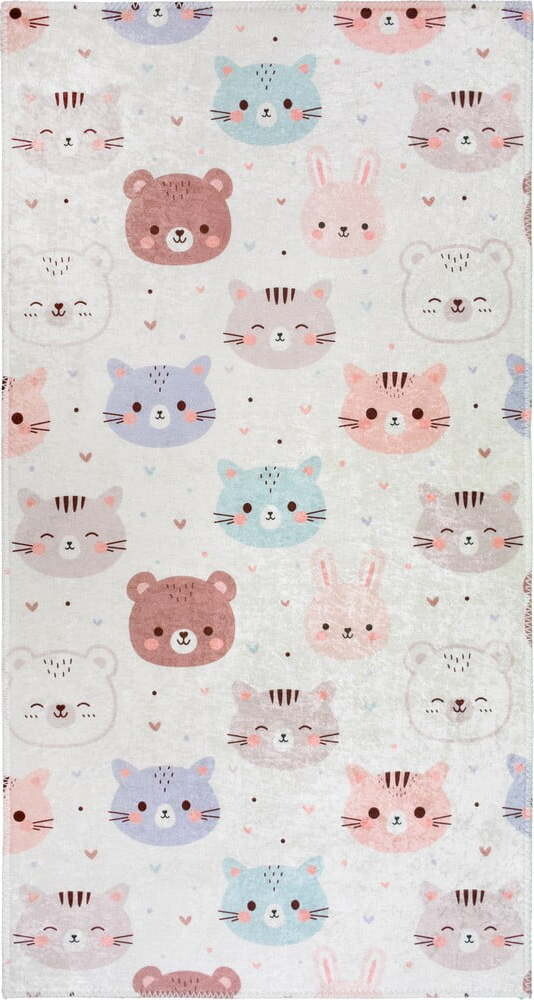 Slonovinový pratelný dětský koberec 60x100 cm Cute Animals – Vitaus