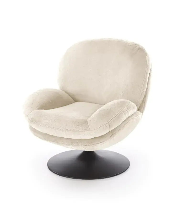 Halmar Otočné křeslo SHELL, krémová