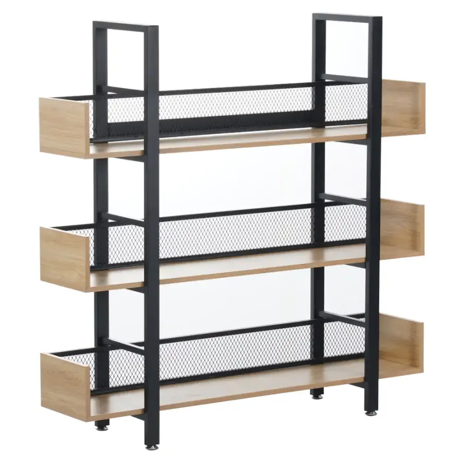 Tempo Kondela 3-policový regál KILIS NEW TYP 1 - dub/černá