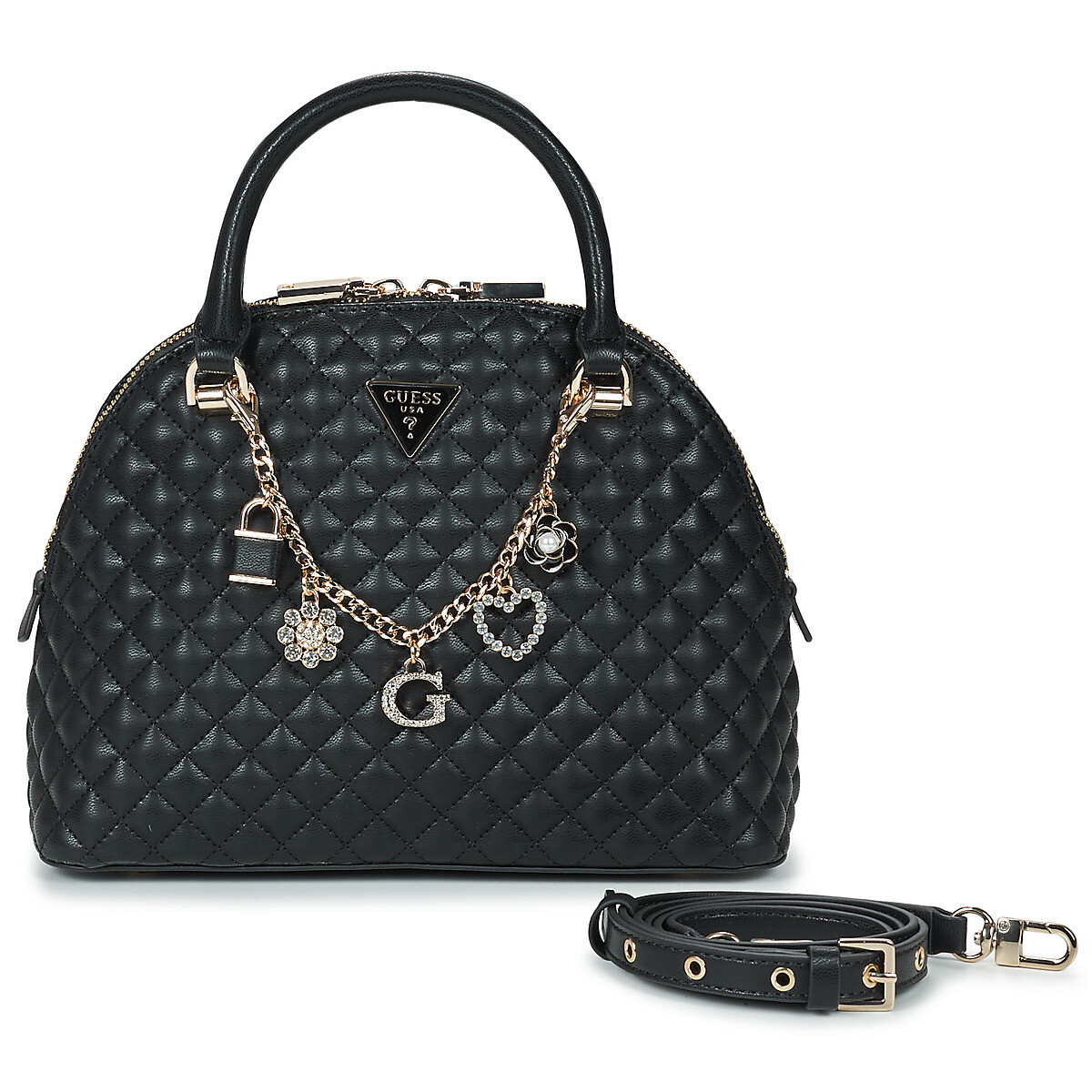 Guess  EVERLEE DOME SATCHEL  Černá