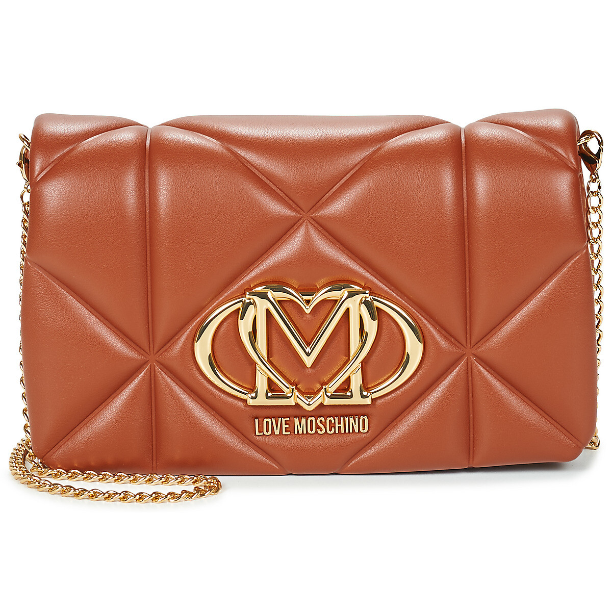 Love Moschino  EMBOSSED QUILTED JC4043  Hnědá