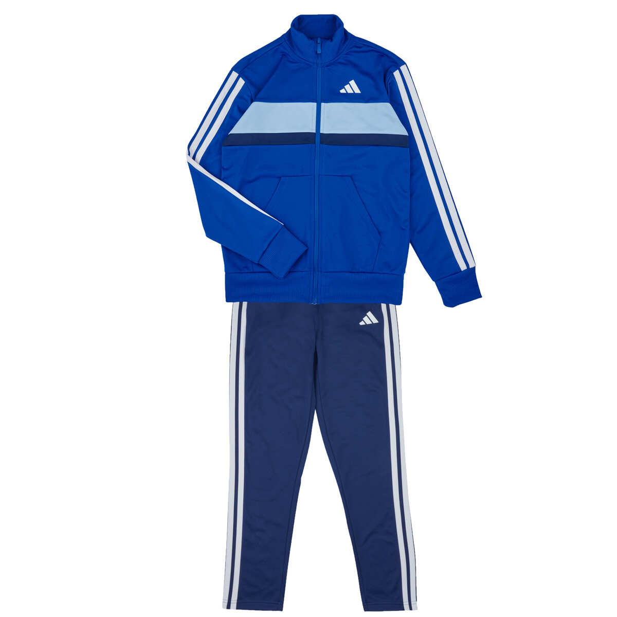 adidas  Seasonal Essentials Tiberio 3-Stripes Tricot Track Suit Kids  Modrá