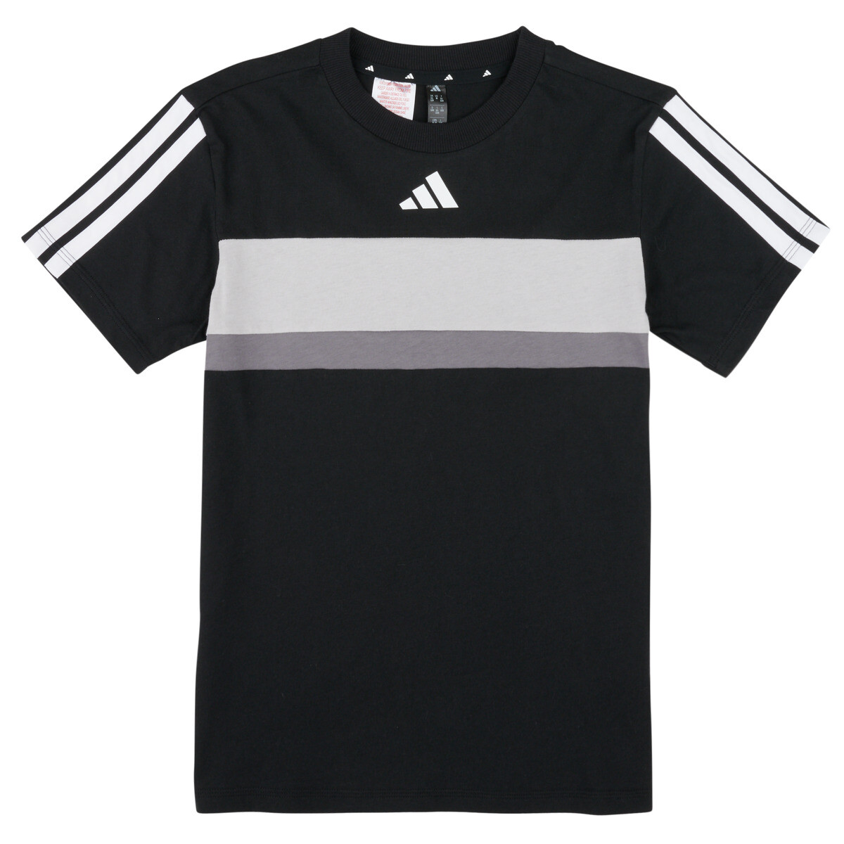 adidas  Seasonal Essentials Tiberio 3-Stripes T-Shirt Kids  Černá