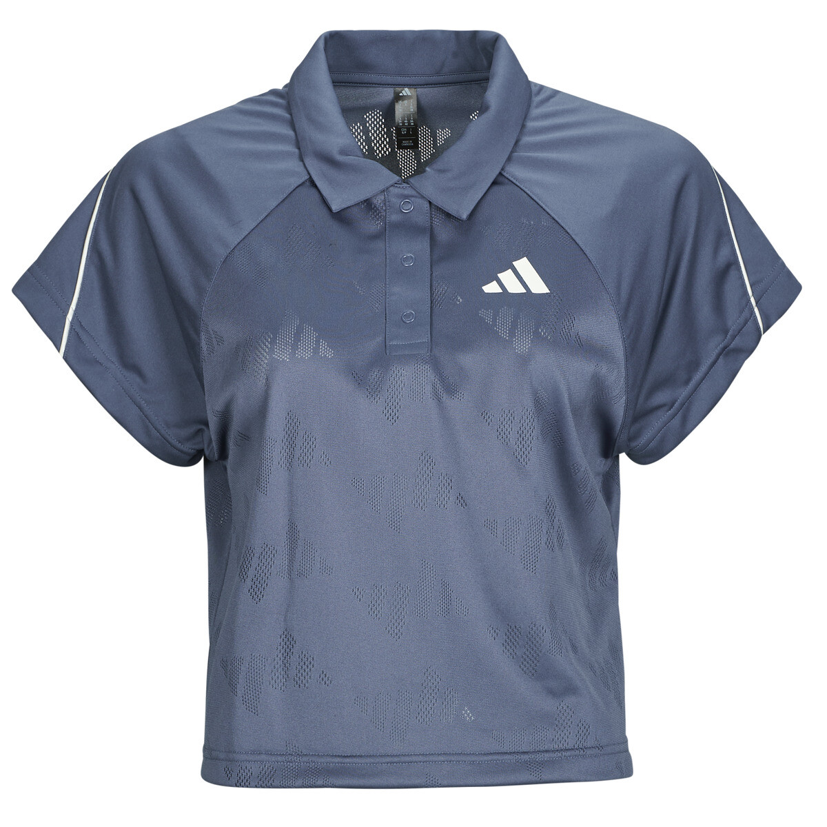 adidas  Stadium 3-Stripes Tennis Inspired Jacquard Polo Shirt T-Shirt  Tmavě modrá