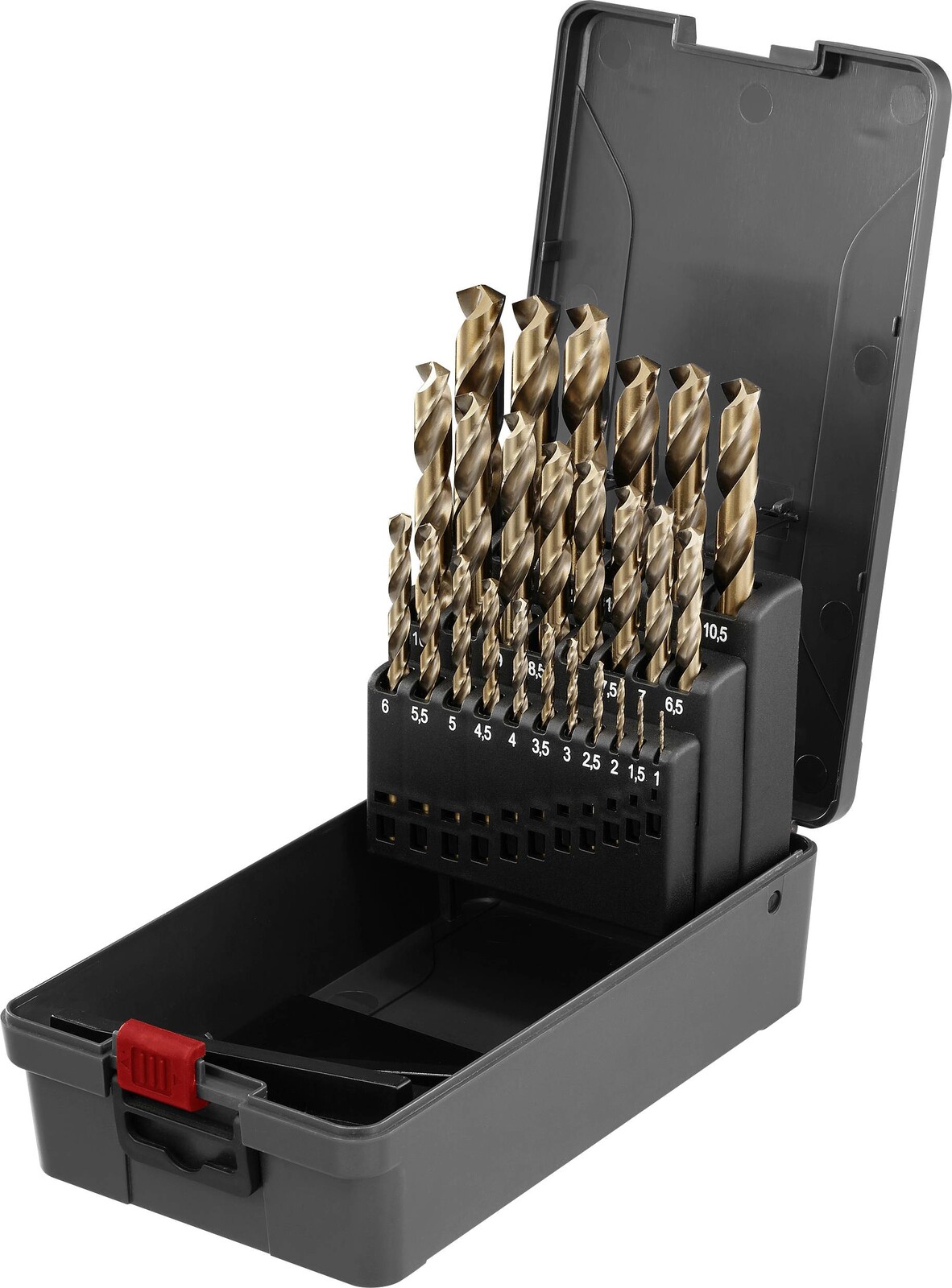 TOOLCRAFT TO-9913152 HSS-Co 5 sada spirálových vrtáku do kovu 1.0 – 13.0 mm válcová stopka 1 sada