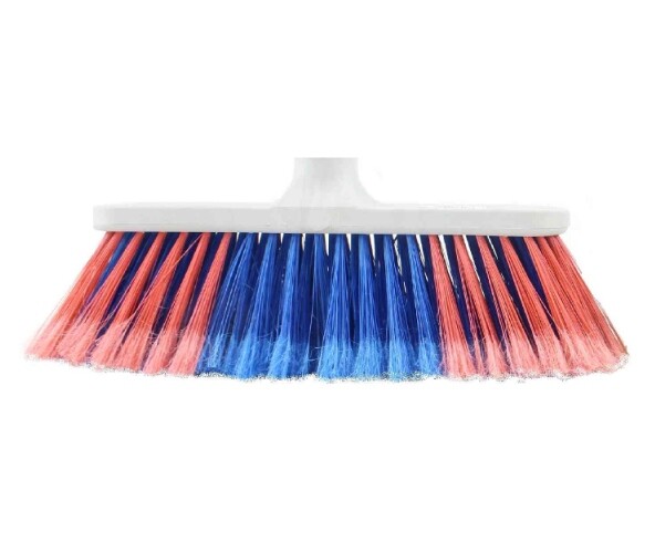 KOZÁČEK Smeták PH 28cm, hůl 120cm, třepený chlup  DAVID, mix barev