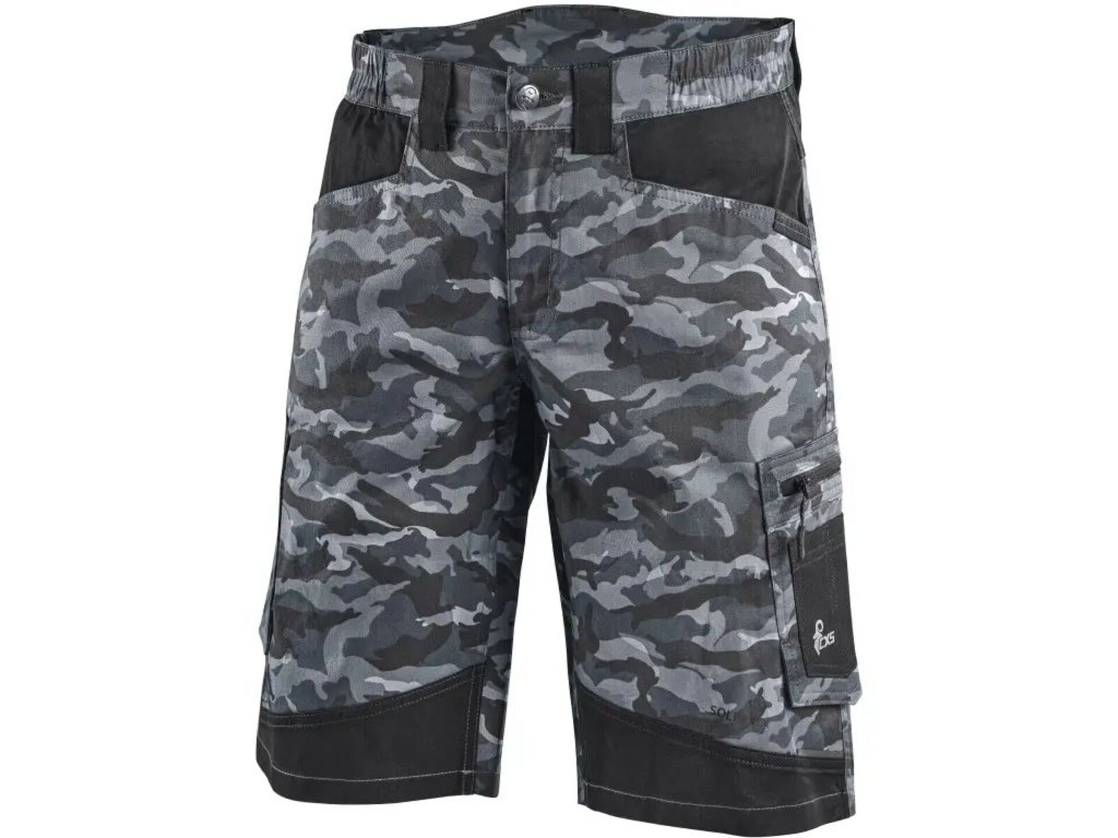CXS SOLIS FLEX pánské Kraťasy pracovní camouflage/černá 46