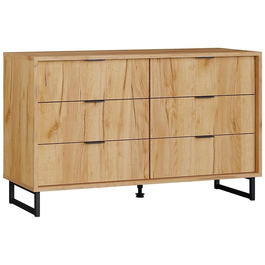 Komoda Konor 120 6s Dub Craft Gold