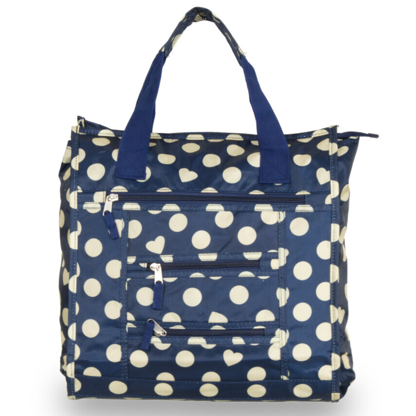 Nákupní taška Metro LL7432P Polka Dot - modrá-bílá