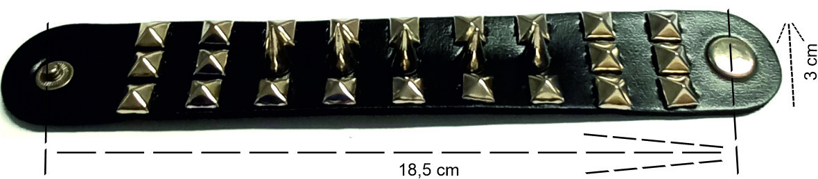 Náramek Erevan Punk B39 - černý-stříbrný