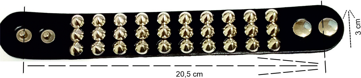 Náramek Erevan Punk B6 - černý-stříbrný