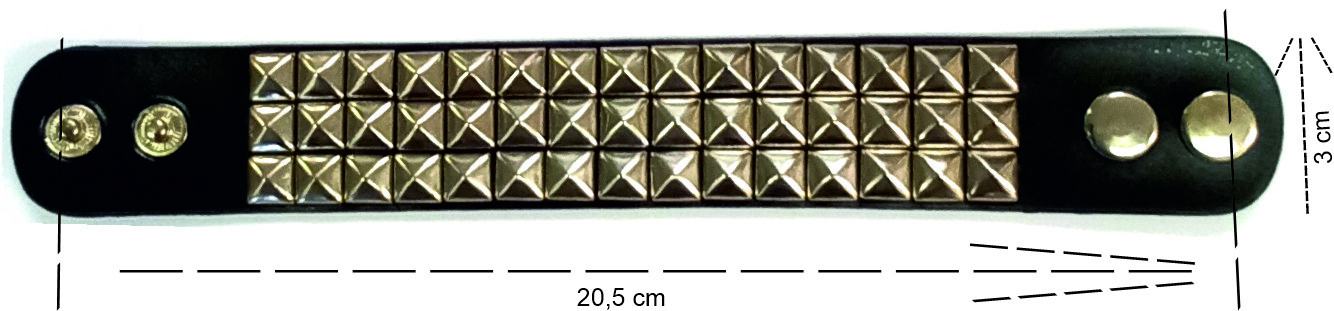 Náramek Erevan Punk B10 - černý-stříbrný