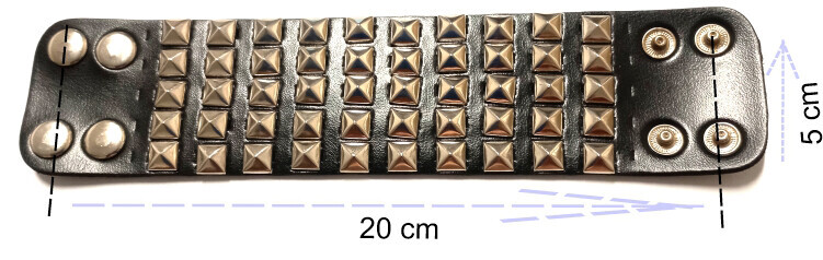 Náramek Erevan Punk B69 - černý-stříbrný