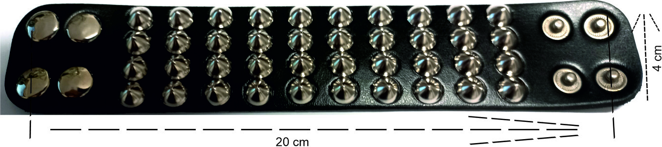 Náramek Erevan Punk B4 - černý-stříbrný