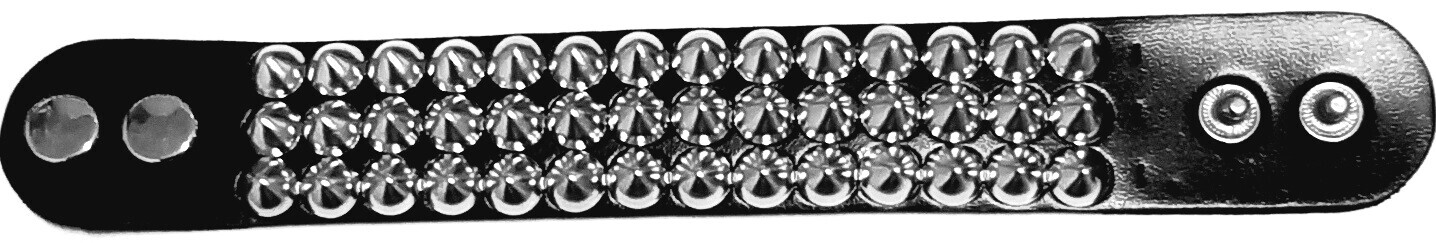 Náramek Erevan Punk B3 - černý-stříbrný