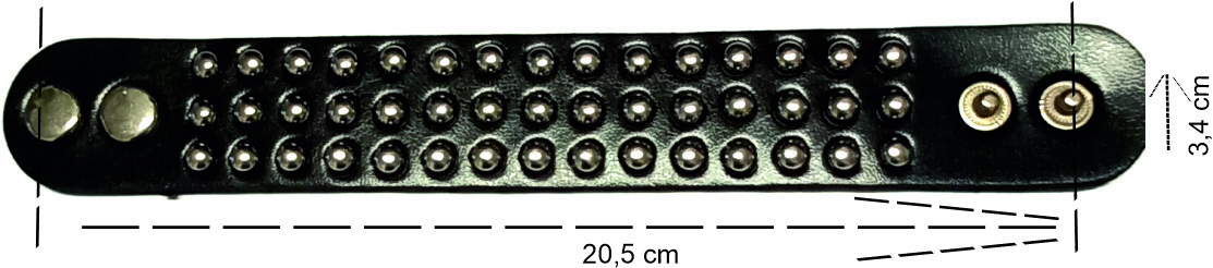 Náramek Erevan Punk B17 - černý-stříbrný